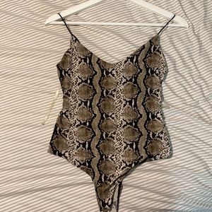 Snake Print body suit size small